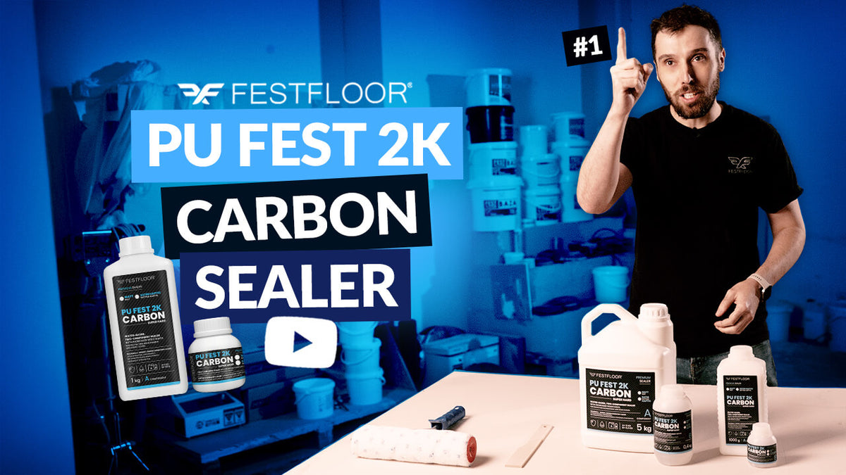 Which sealer for microcement? PU Fest 2K Carbon - properties, mixing, application