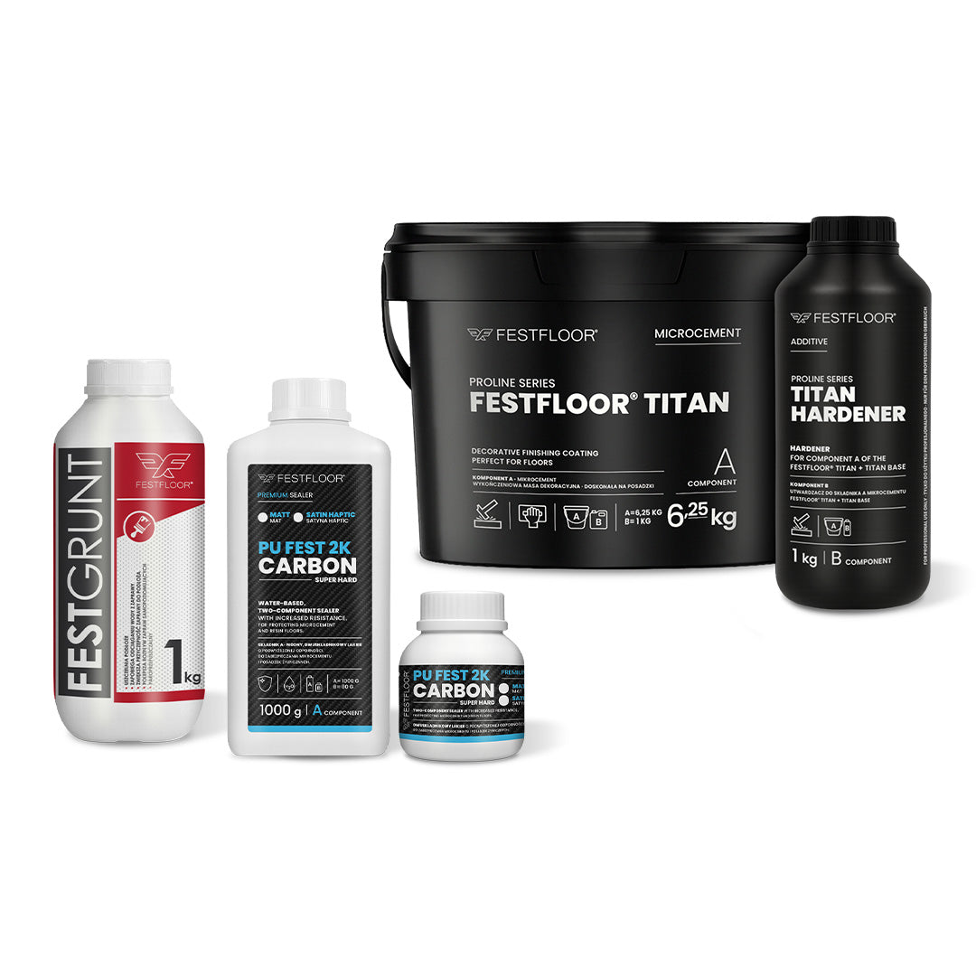 Microcement kit for floors FESTFLOOR TITAN - 10m²