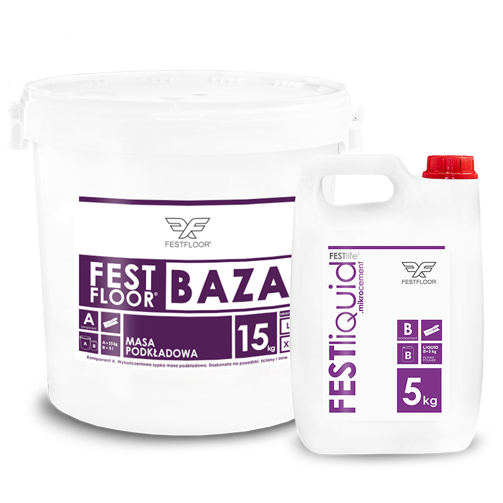 Kit for microcement floor with super hard sealer - 10 M²