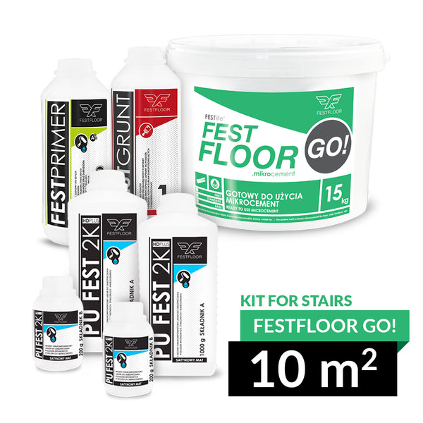 Kit for stairs FESTFLOOR GO! microcement - 10 m2