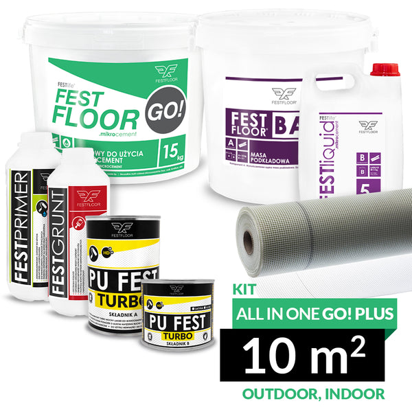 Kit ALL IN ONE GO! PLUS microcement - 10 m²