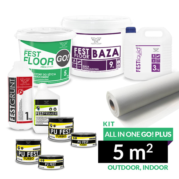 Kit ALL IN ONE GO! PLUS microcement - 5 M²