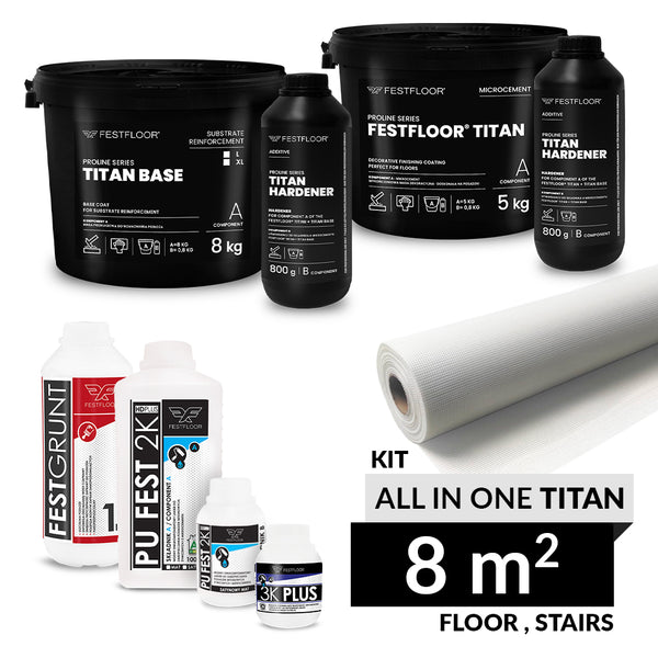 Kit ALL IN ONE TITAN microcement - 8m2