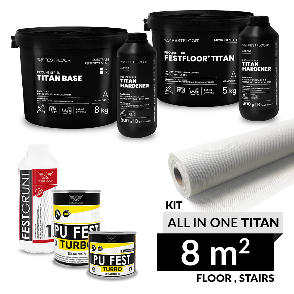 Kit ALL IN ONE TITAN microcement - 8m2