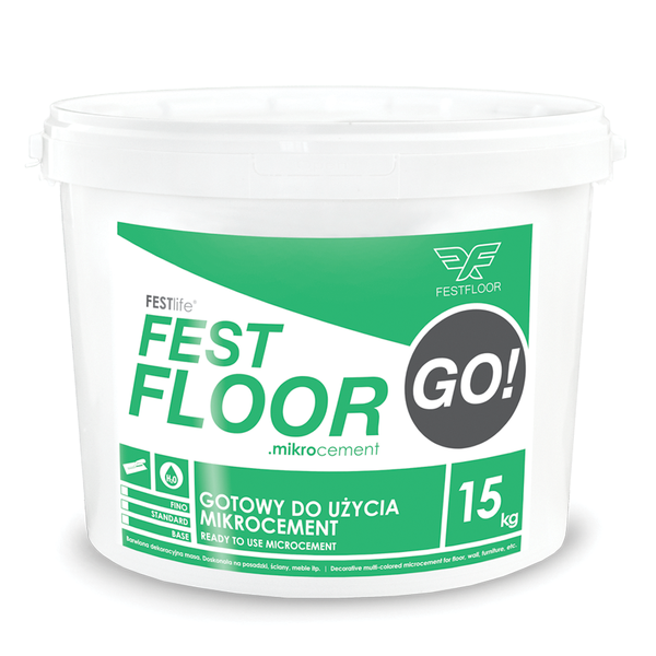 FESTFLOOR GO! 15 kg - ready-to-use microcement