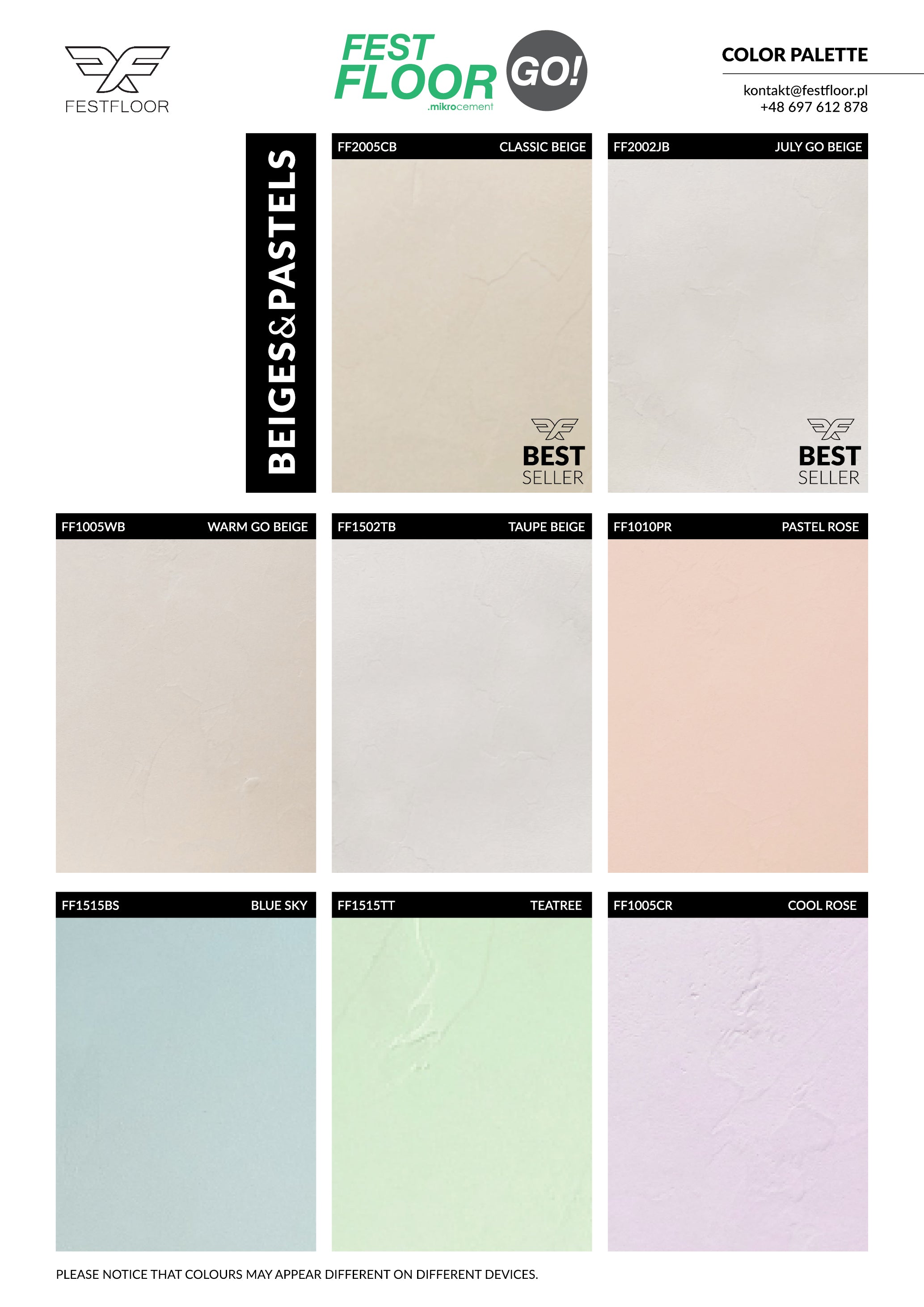 Kit FESTFLOOR GO! Basic microcement - 10 m²