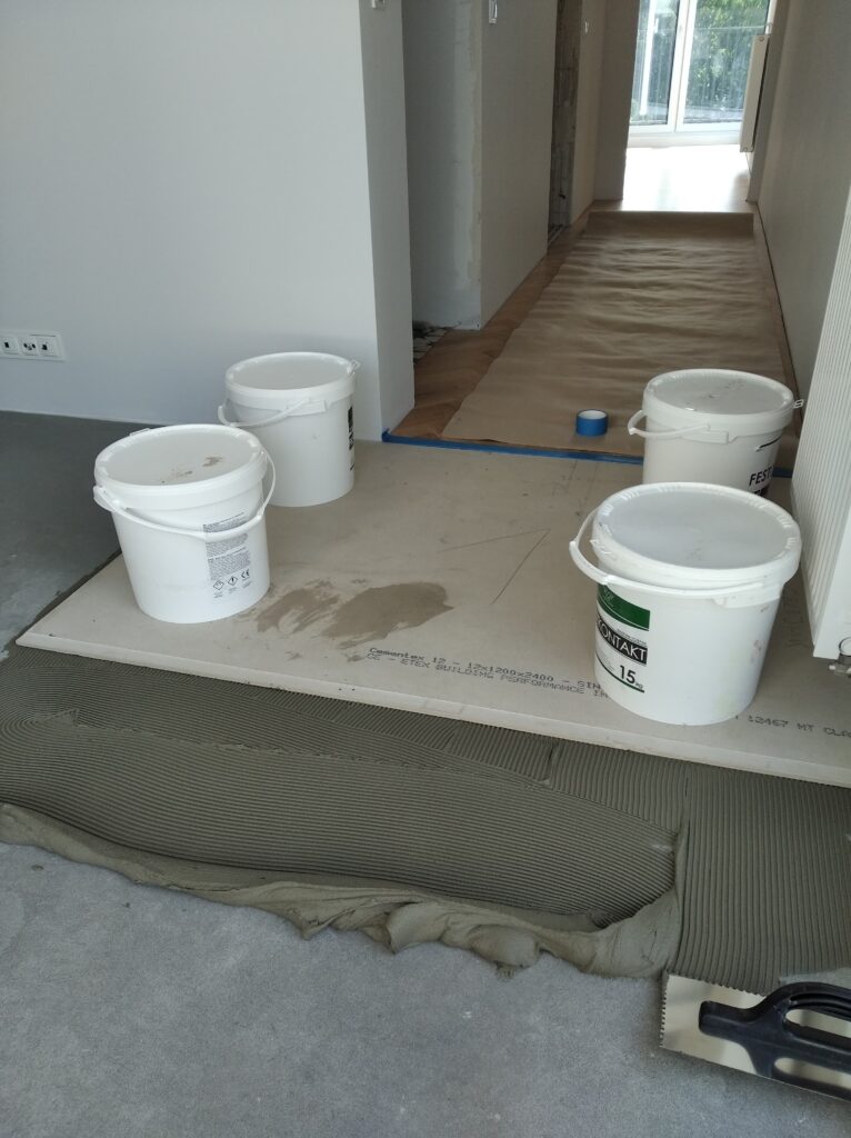 Microcement on cement boards 